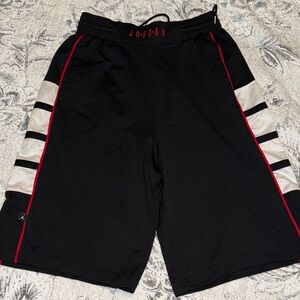 Excellent condition Jordan Men's Black and Red Athletic Shorts